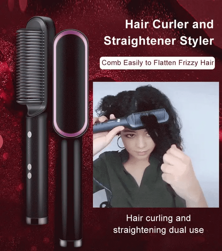 Buy 2 in 1 Hair Straightener Brush And Styling Comb in Pakistan