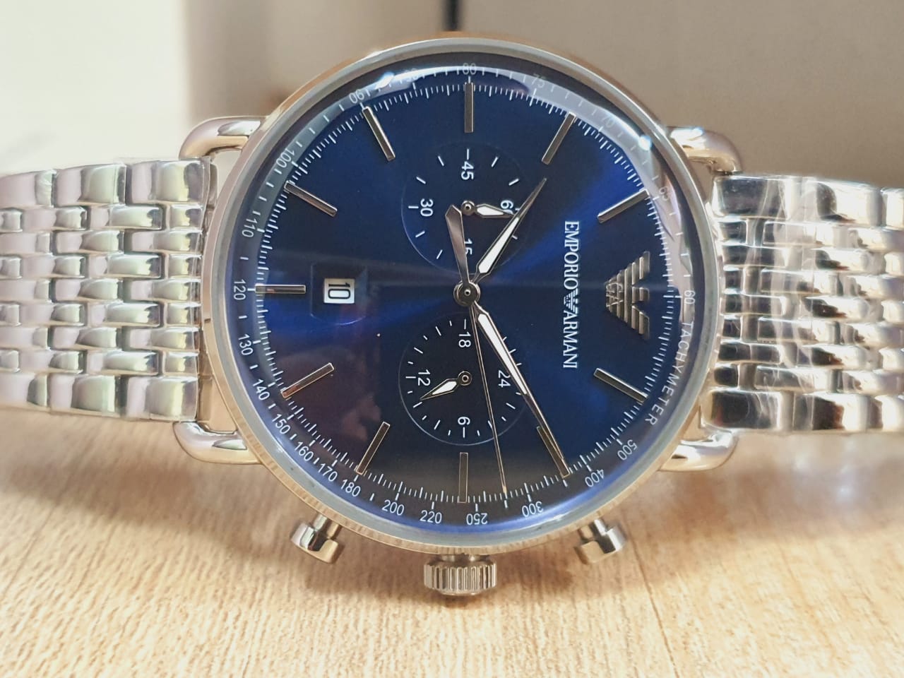 Buy Emporio Armani Men's Chronograph Stainless Steel 43mm Watch AR11238 in Pakistan