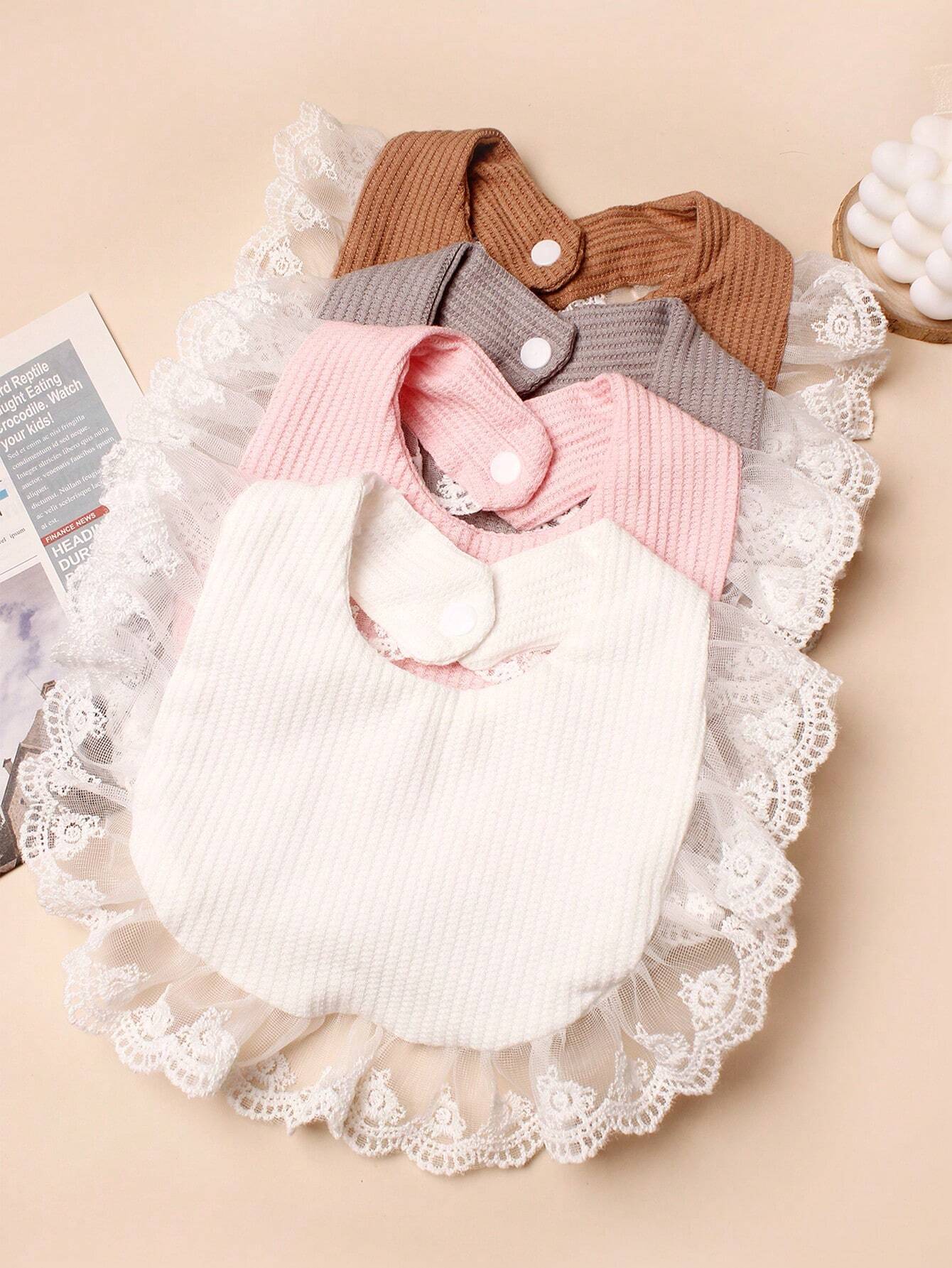 Buy SHEIN 4pcs Candy Baby Bibs in Pakistan
