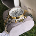Buy Michael Kors Womens Quartz Two-tone Stainless Steel Silver Dial 39mm Watch - Mk5855 in Pakistan
