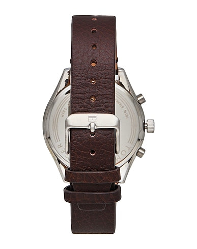 Buy Tommy Hilfiger Ashton Grey Dial Brown Leather Strap Watch for Men - 1791729 in Pakistan