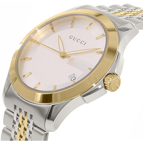 Buy Gucci G Timeless Silver Dial Two Tone Steel Strap Watch for Men - YA126409 in Pakistan