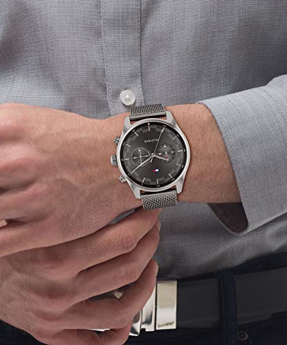 Buy Tommy Hilfiger Mens Quartz Stainless Steel Grey Dial 44mm Watch - 1710421 in Pakistan
