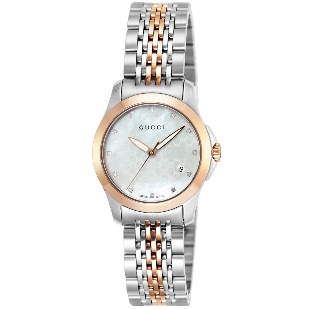 Buy Gucci G-Timeless Mother of Pearl Dial Two Tone Steel Strap Watch for Women - YA126539 in Pakistan