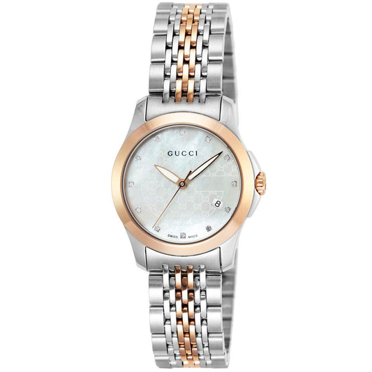 Buy Gucci G-Timeless Mother of Pearl Dial Two Tone Steel Strap Watch for Women - YA126539 in Pakistan
