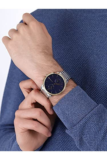 Buy Tommy Hilfiger Mens Quartz Stainless Steel Blue Dial 44mm Watch - 1710408 in Pakistan