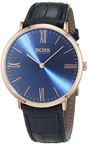 Buy Hugo Boss Mens Quartz Blue Leather Strap Blue Dial 40mm Watch - 1513371 in Pakistan