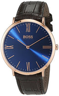 Buy Hugo Boss Mens Quartz Brown Leather Strap Navy Blue Dial 40mm Watch - 1513458 in Pakistan