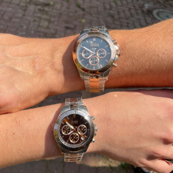 Buy Hugo Boss Womens Quartz Two-tone Stainless Steel Brown Dial 38mm Watch - 1502617 in Pakistan