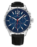 Buy Tommy Hilfiger Mens Quartz Leather Strap Blue Dial 44mm Watch - 1791468 in Pakistan