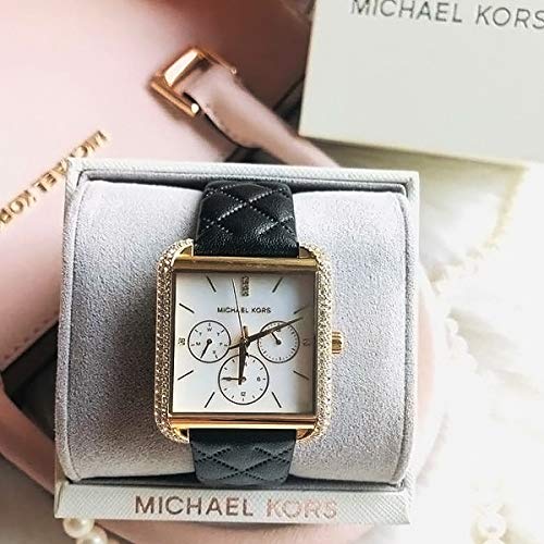 Buy Michael Kors Mother of Pearl Dial Black Leather Strap Watch for Women - Mk2769 in Pakistan