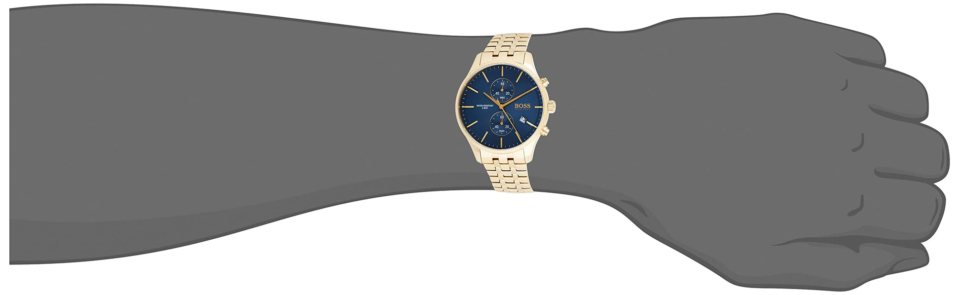 Buy Hugo Boss Mens Chronograph Stainless Steel Blue Dial 42mm Watch - 1513841 in Pakistan