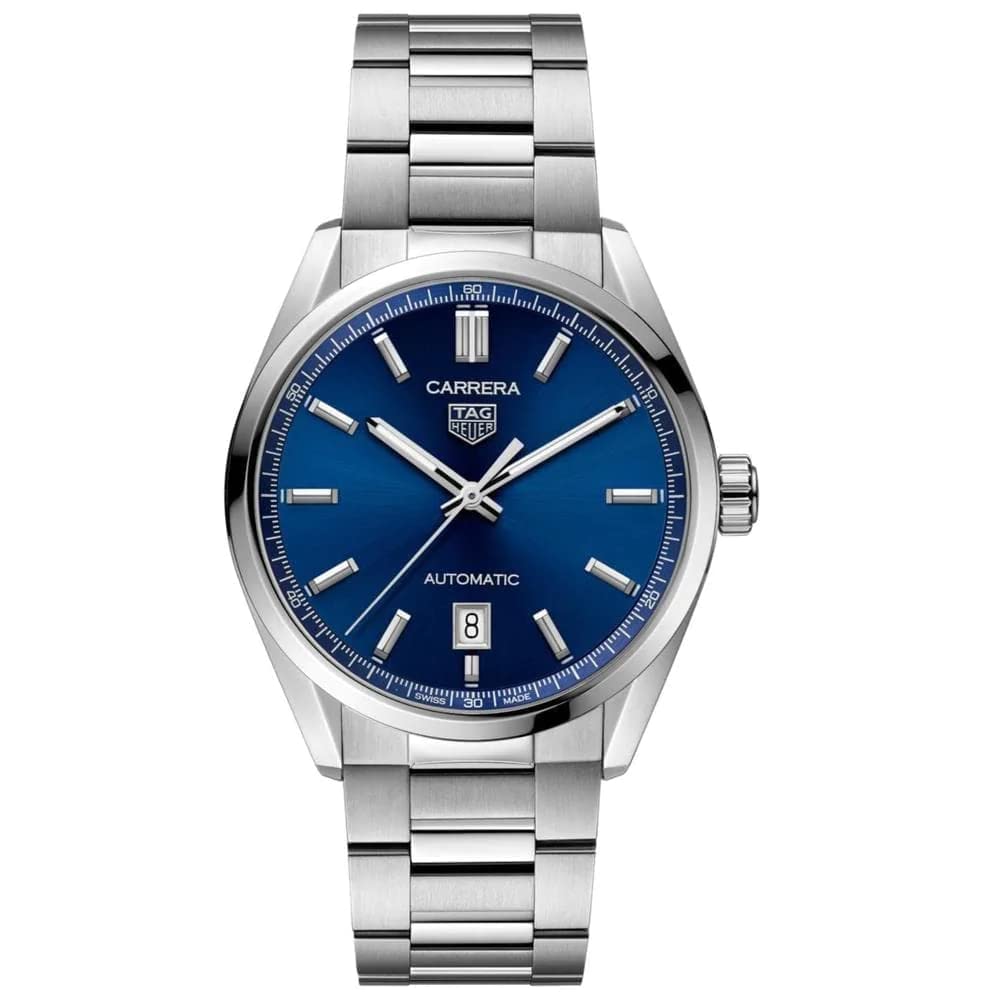 Buy Tag Heuer Carrera Calibre 5 Blue Dial Silver Steel Strap Watch for for Men - WAR201E.BA0723 in Pakistan