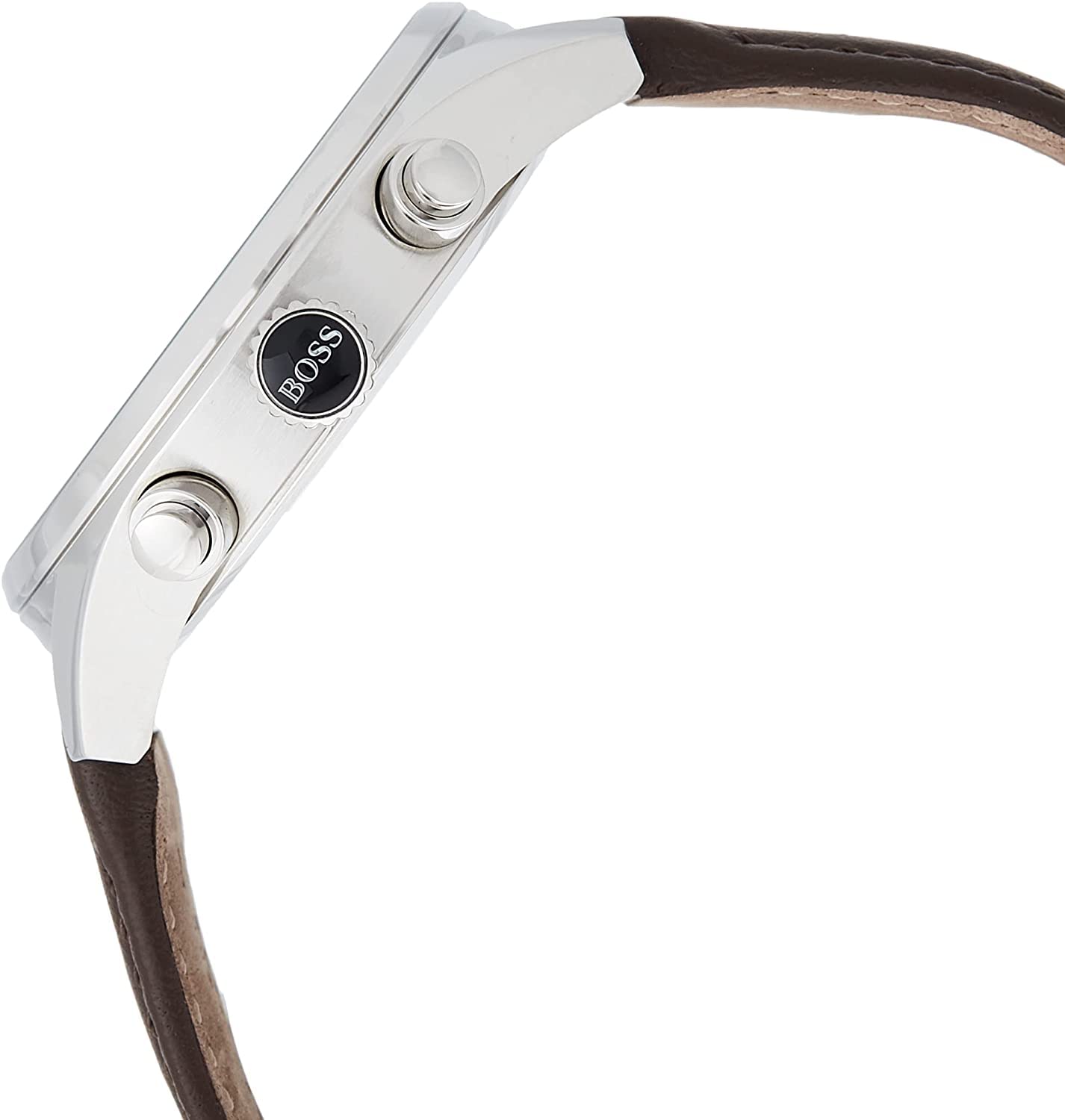 Buy Hugo Boss Mens Chronograph Quartz Leather Strap Grey Dial 44mm Watch - 1513476 in Pakistan