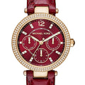 Buy Michael Kors Mini Parker Red Dial Red Leather Strap Ladies Watch - Mk6451 in Pakistan