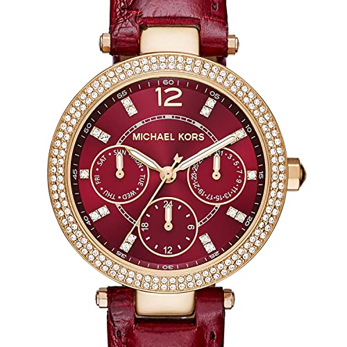 Buy Michael Kors Mini Parker Red Dial Red Leather Strap Ladies Watch - Mk6451 in Pakistan