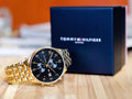 Buy Tommy Hilfiger Mens Quartz Gold Stainless Steel Black Dial 44mm Watch - 1791708 in Pakistan