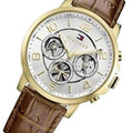 Buy Tommy Hilfiger Keagen Silver Dial Brown Leather Strap Watch for Men - 1791291 in Pakistan