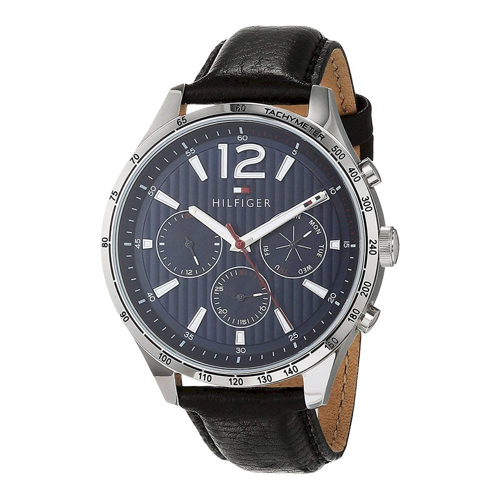Buy Tommy Hilfiger Mens Quartz Leather Strap Blue Dial 44mm Watch - 1791468 in Pakistan