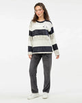 Buy Sajiero Black And White Stripes Fleece Pajama Suit in Pakistan