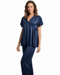 Buy Sajiero Silk PJ Set - Silk Ease - Blue in Pakistan