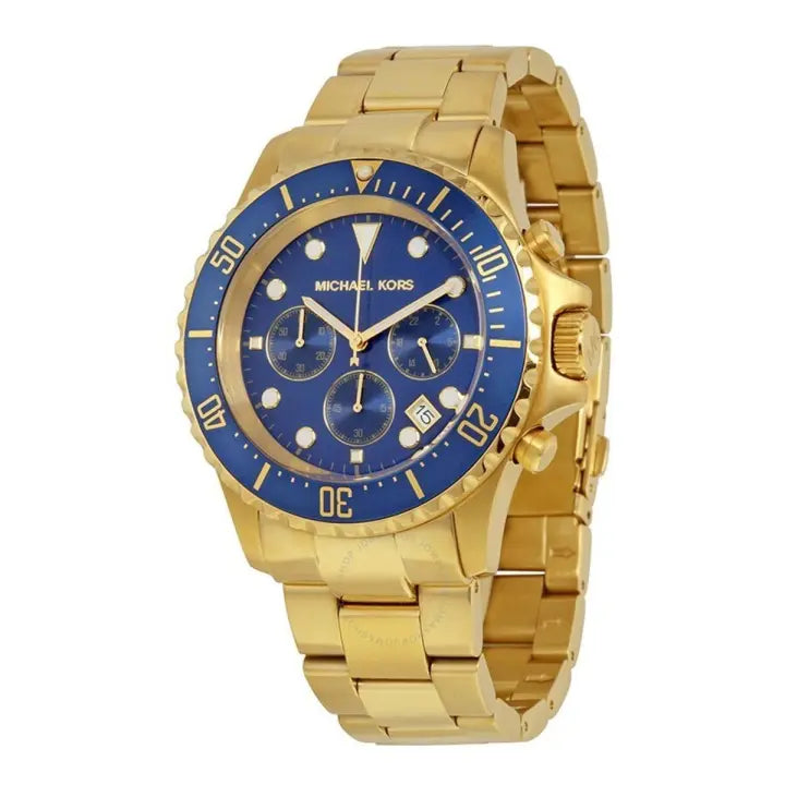 Buy Michael Kors Mens Gold Stainless Steel Blue Dial 45mm Watch - Mk8267 in Pakistan