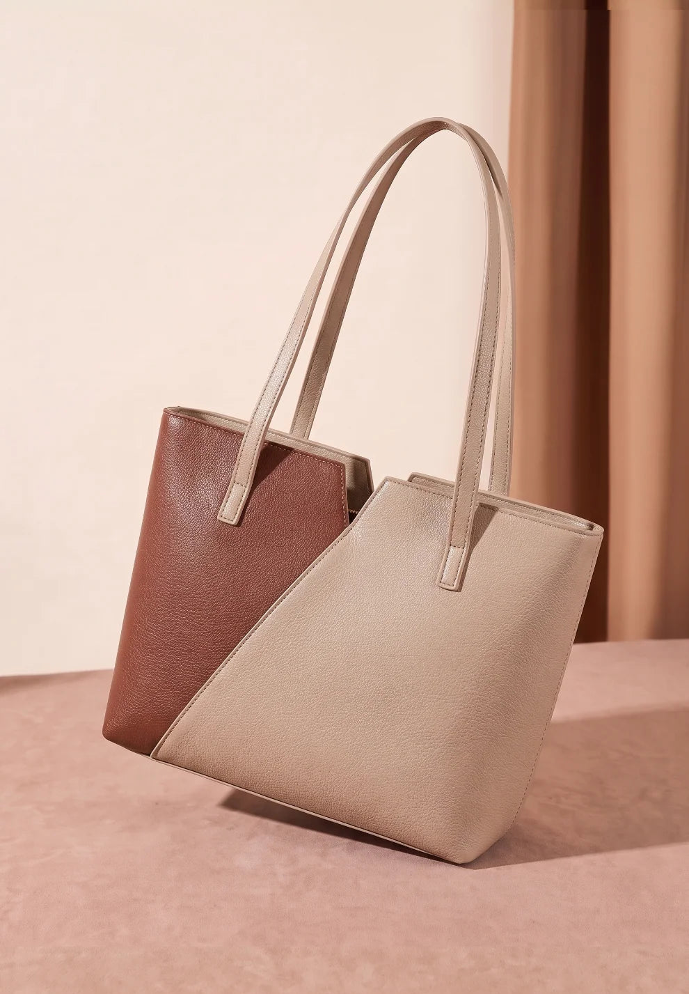 Buy ZAVO Twotone Tote Bag - Caramel in Pakistan