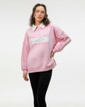 Buy Sajiero Fleece Polo Style Sweatshirt - FUSION - Pink in Pakistan