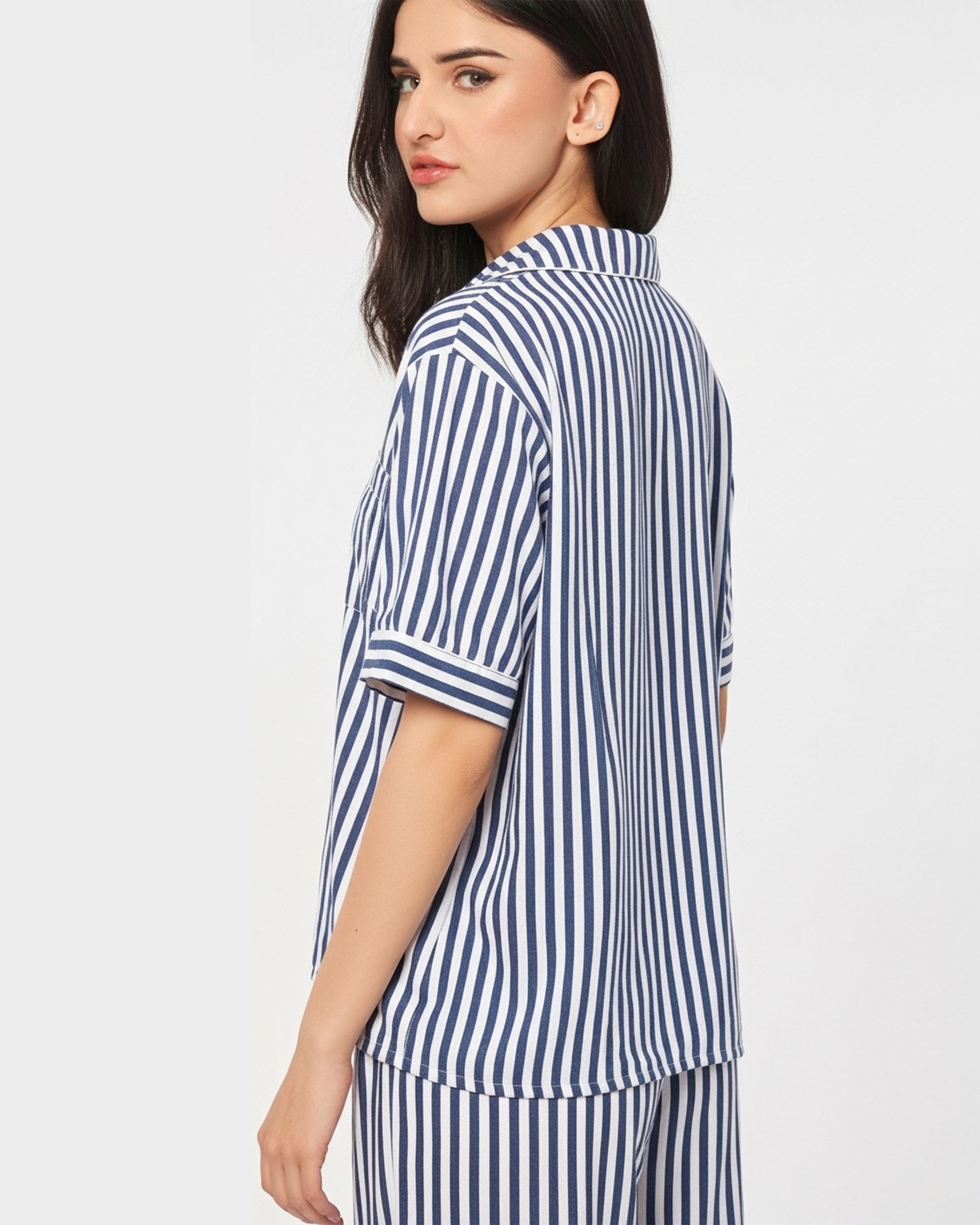 Buy Sajiero Linen Pajama Suit - Urban Stripes in Pakistan