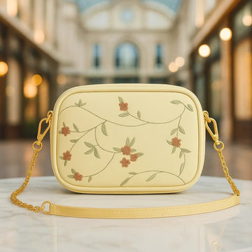 Buy Floral Chic Crossbody Bag - Beige in Pakistan