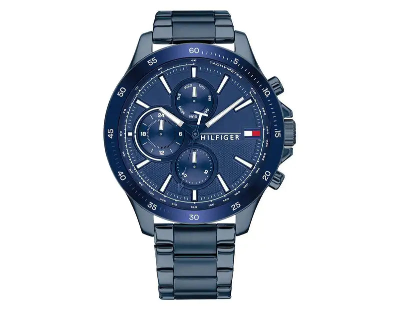 Buy Tommy Hilfiger Mens Quartz Stainless Steel Blue Dial 46mm Watch - 1791720 in Pakistan