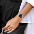 Buy Hugo Boss Mens Chronograph Quartz Silver Stainless Steel Black Dial 40mm Watch - 1513641 in Pakistan