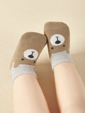 Buy SHEIN 5pairs Baby Cartoon Animal Print Floor Socks in Pakistan