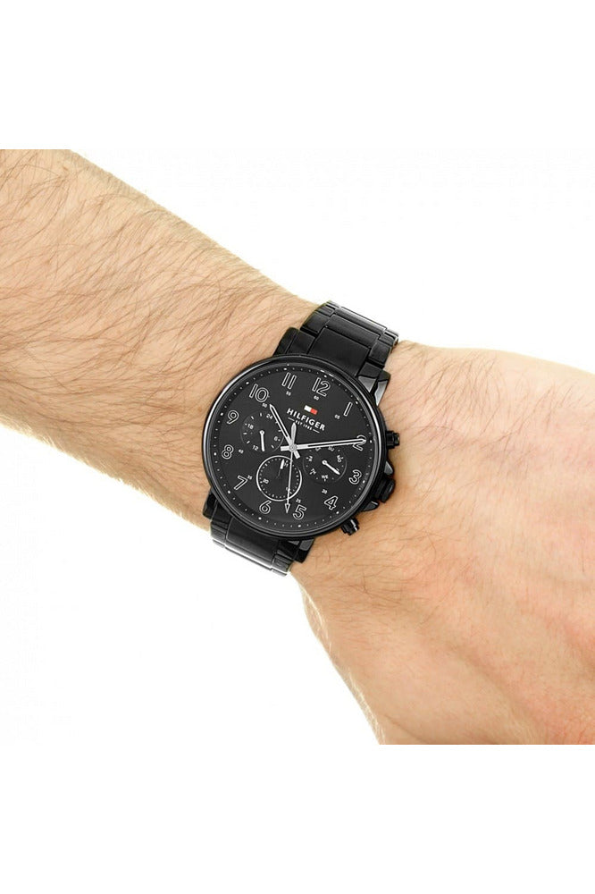 Buy Tommy Hilfiger Mens Quartz Stainless Steel Black Dial 46mm Watch - 1710383 in Pakistan