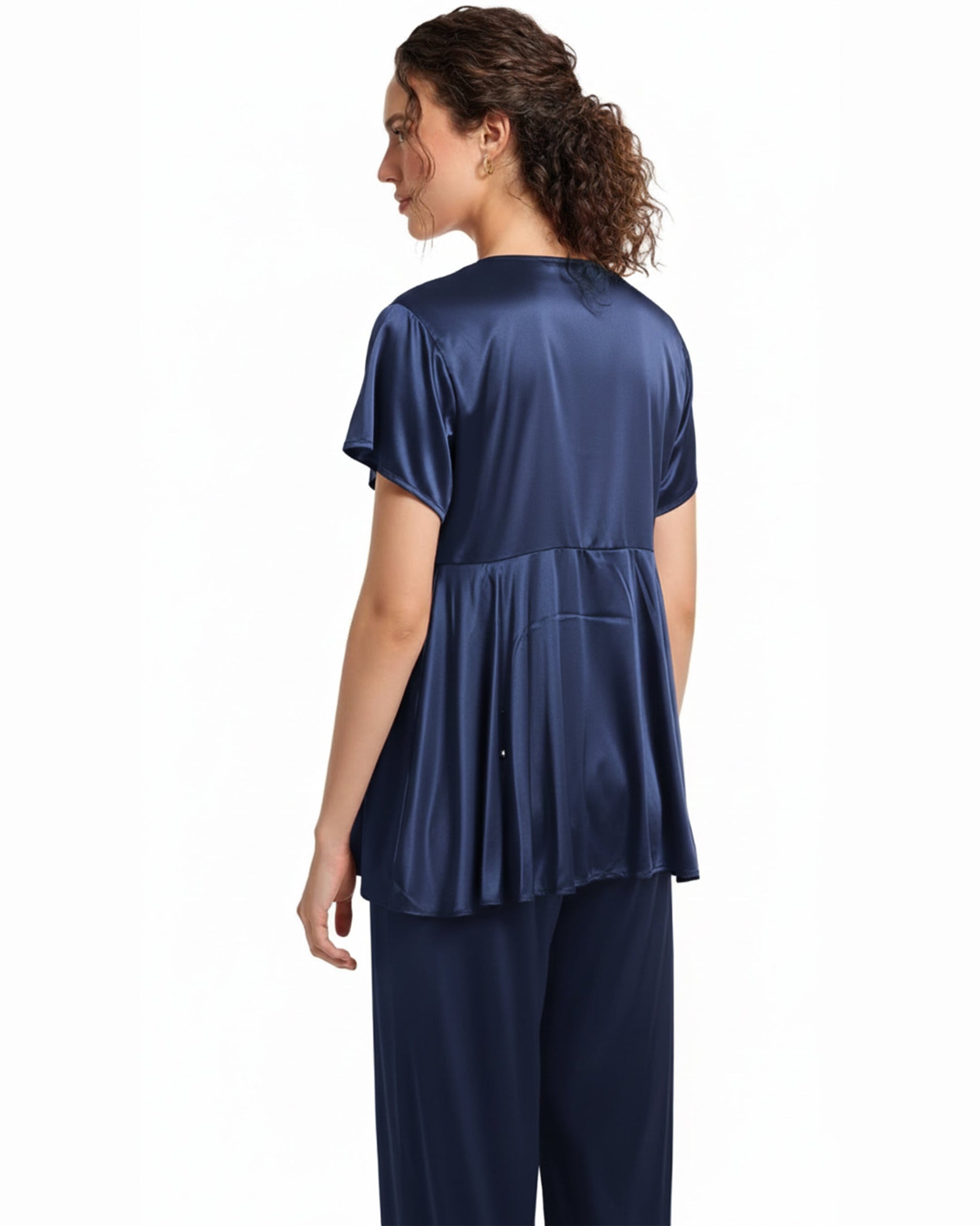 Buy Sajiero Silk PJ Set - Silk Ease - Blue in Pakistan