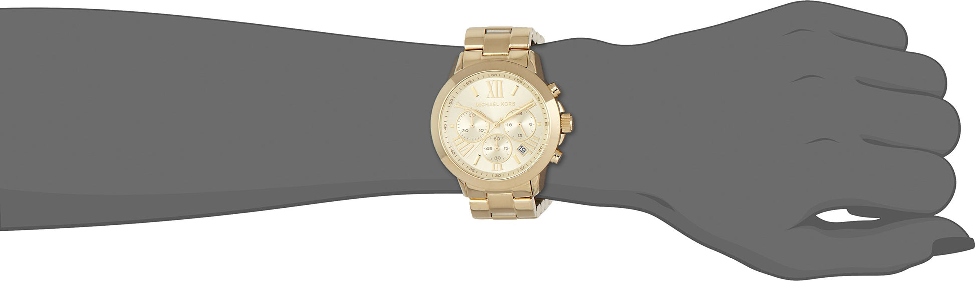 Buy Michael Kors Runway Gold Stainless Steel Gold Dial Chronograph Quartz Watch For Ladies - Mk5777 in Pakistan