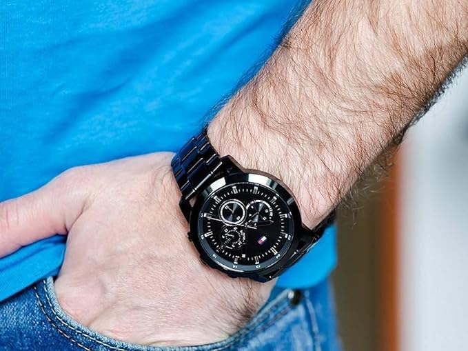 Buy Tommy Hilfiger Black Steel Men's Multi-function Watch - 1791795 in Pakistan