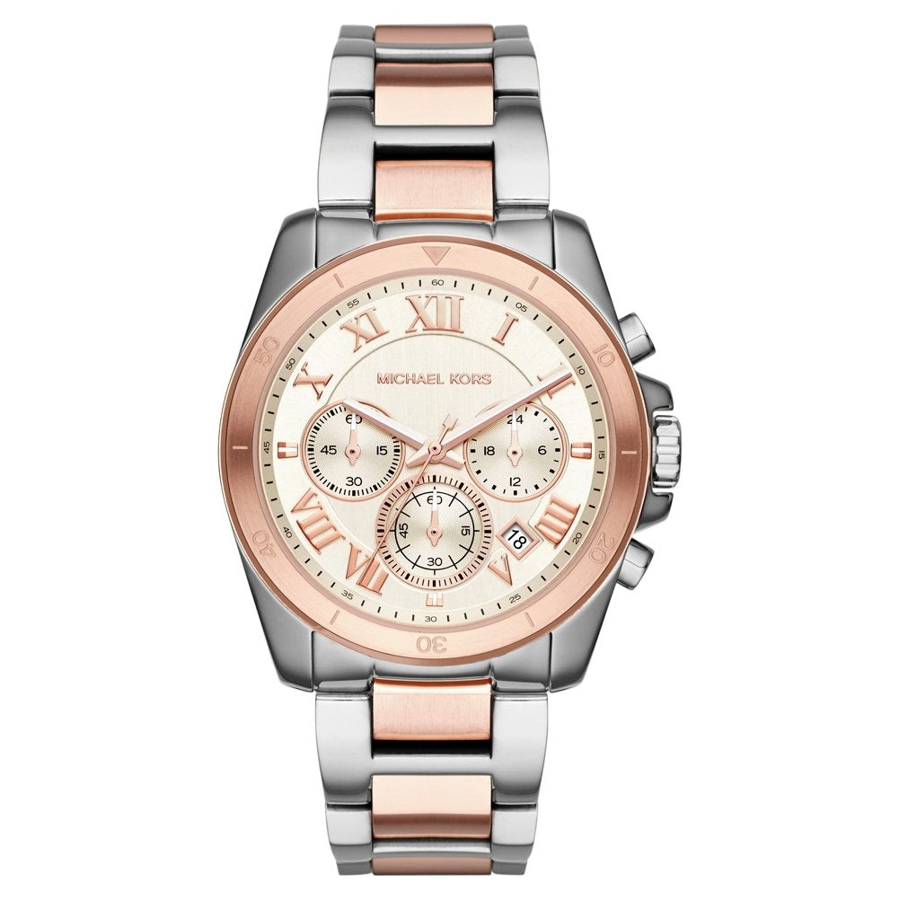 Buy Michael Kors Brecken Chronograph White Dial Two Tone Steel Strap Ladies Watch - Mk6368 in Pakistan