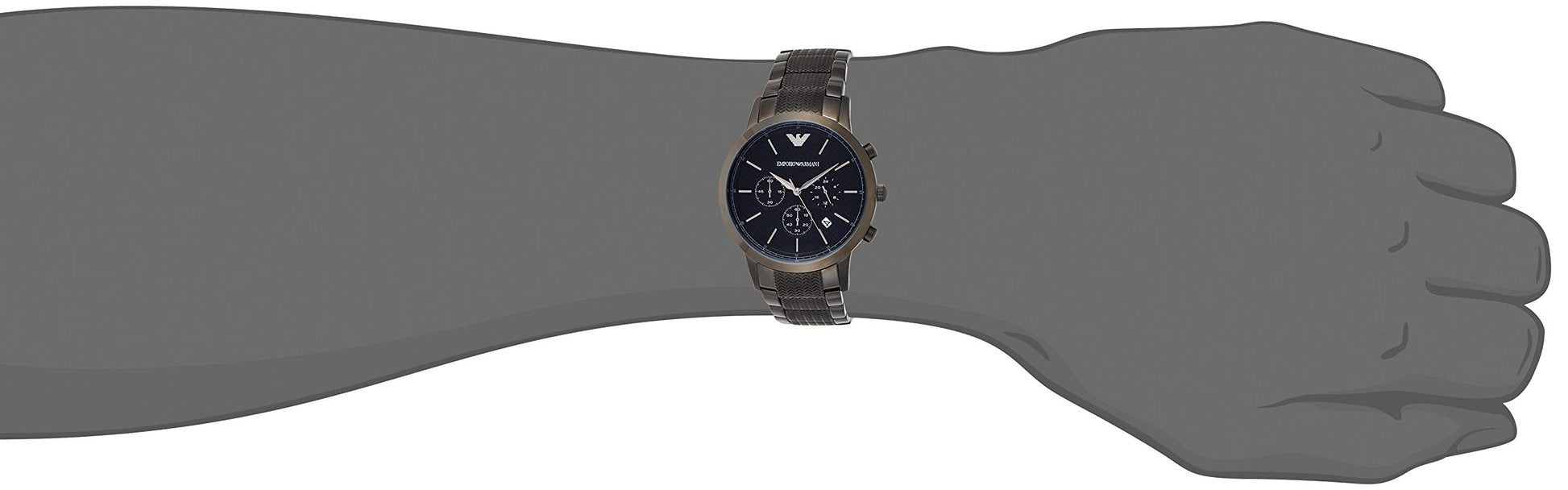Buy Emporio Armani Renato Black Dial Black Steel Strap Watch for Men - AR2505 in Pakistan