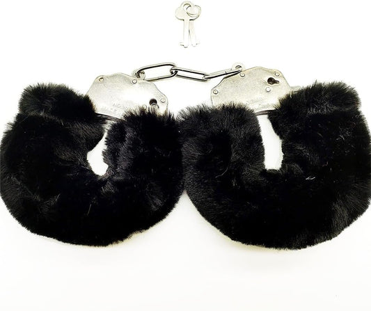Buy Furry Handcuffs with Keys - Black in Pakistan