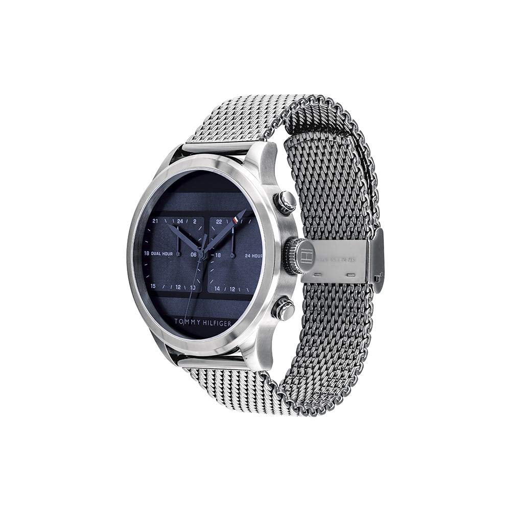 Buy Tommy Hilfiger Mens Quartz Stainless Steel Blue Dial 44mm Watch - 1791596 in Pakistan