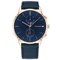 Buy Tommy Hilfiger Mens Quartz Leather Strap Blue Dial 44mm Watch - 1710405 in Pakistan