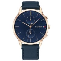 Buy Tommy Hilfiger Mens Quartz Leather Strap Blue Dial 44mm Watch - 1710405 in Pakistan