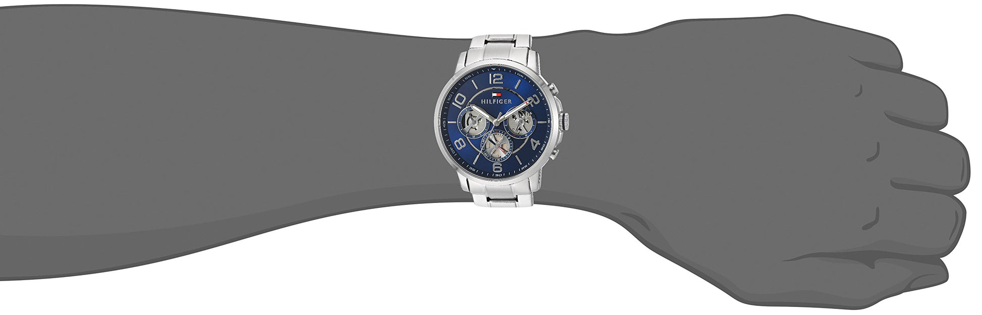 Buy Tommy Hilfiger Mens Quartz Stainless Steel Blue Dial 44mm Watch - 1791293 in Pakistan