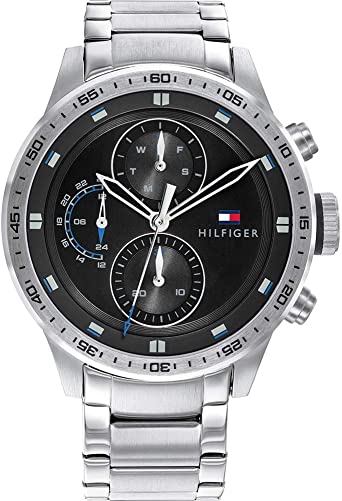Buy Tommy Hilfiger Mens Quartz Stainless Steel Black Dial 46mm Watch - 1791805 in Pakistan