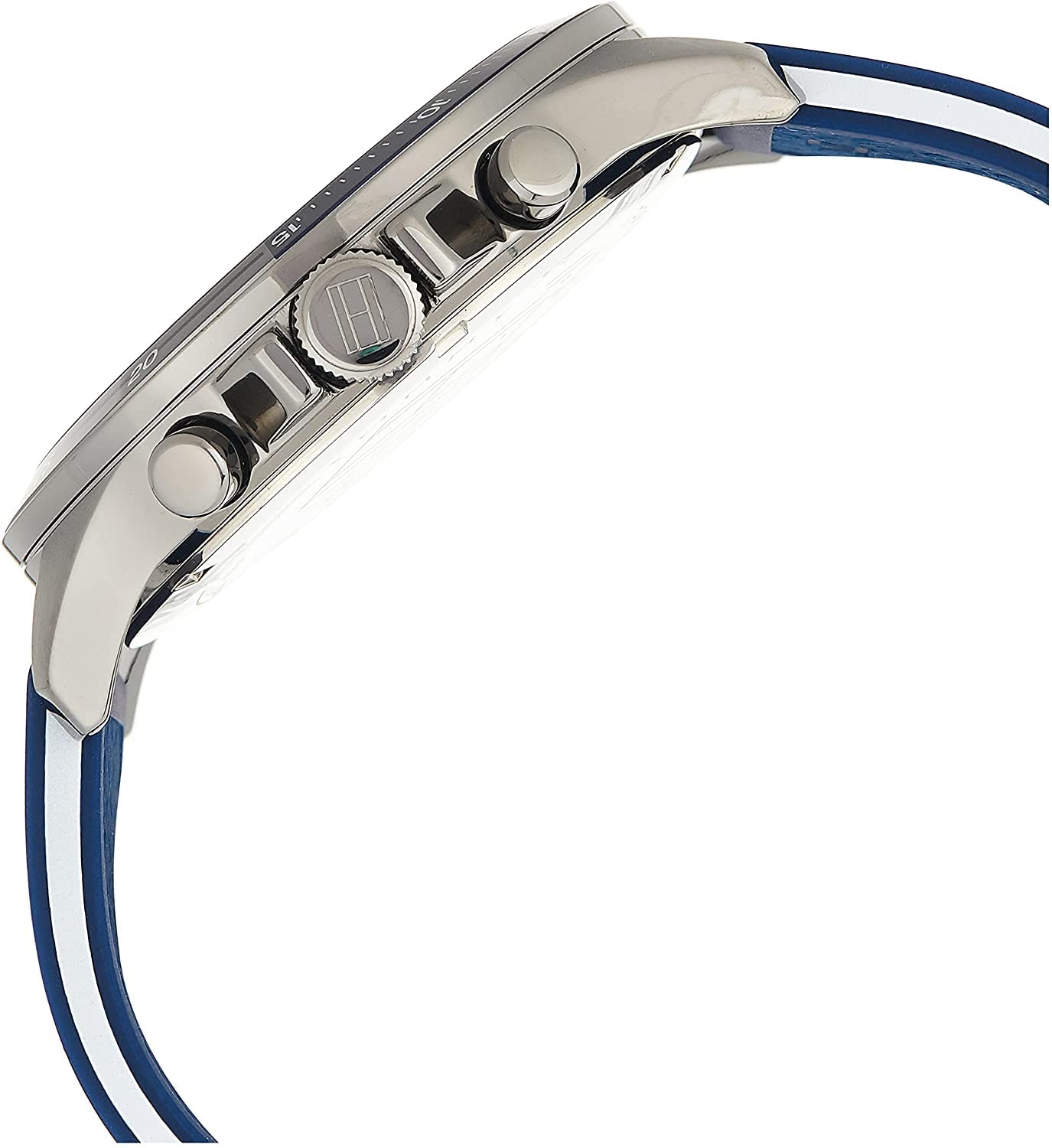 Buy Tommy Hilfiger Mens Quartz Silicone Strap Blue Dial 46mm Watch - 1791721 in Pakistan