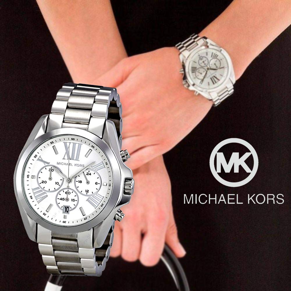 Buy Michael Kors Bradshaw Silver Dial Silver Steel Strap Watch for Men - MK5535 in Pakistan