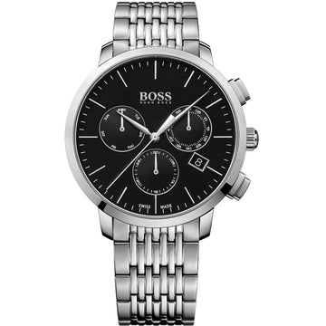 Buy Hugo Boss Stainless Steel Swiss Quartz Chronograph Black Dial Mens Watch - 1513267 in Pakistan