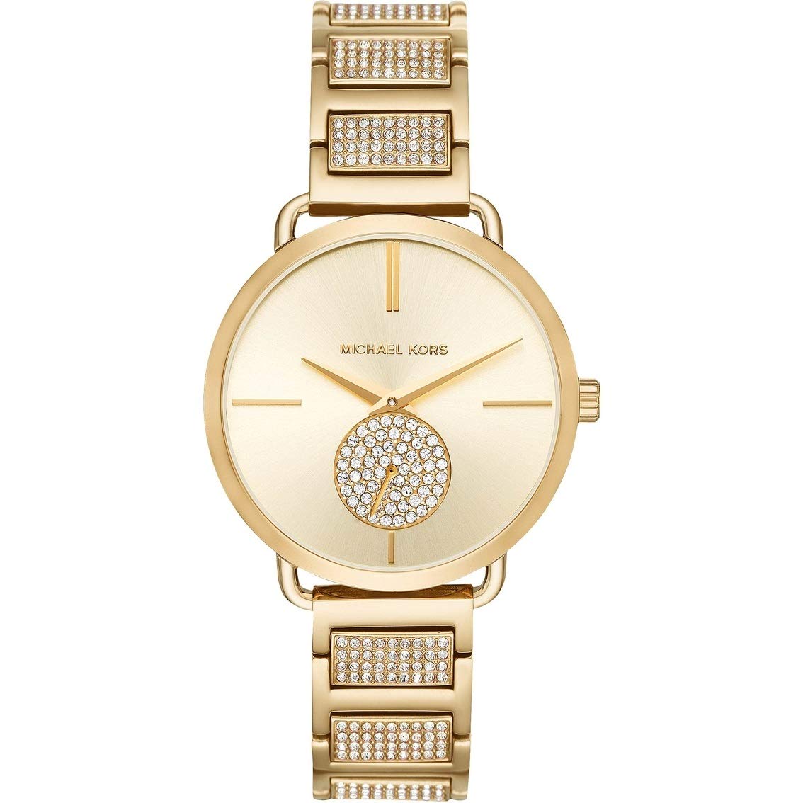 Buy Michael Kors Portia Pave Gold Dial Gold Stainless Steel Strap Ladies Watch - Mk3852 in Pakistan
