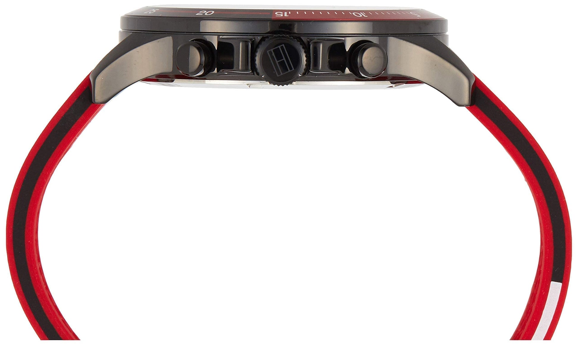 Buy Tommy Hilfiger Mens Quartz Silicone Strap Black Dial 46mm Watch - 1791722 in Pakistan